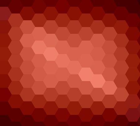 red brown hexagon cubism art background