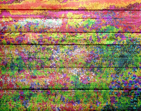 Art Color Acrylic Flower Painting on Woodの写真素材