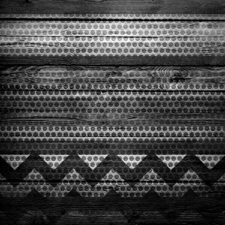 Art chevron grunge on Woodの写真素材