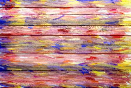 Colorful wood wall texture backgroundの写真素材