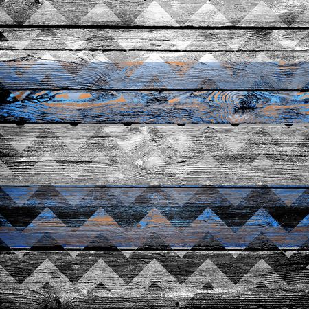 old color painted chevron wood wallの写真素材