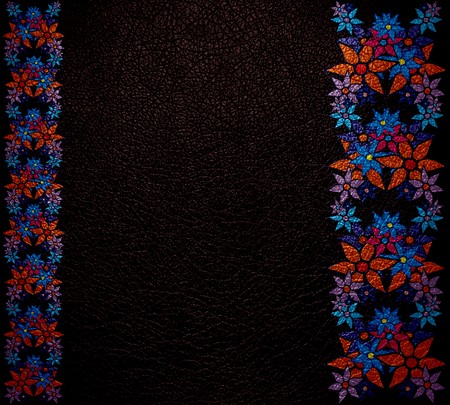 Seamless Retro Floral Textureの写真素材