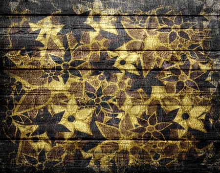 Abstract Art Flower Pattern Vintage Woodの写真素材