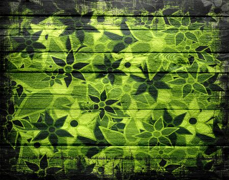 Abstract Art Flower Pattern Vintage Woodの写真素材