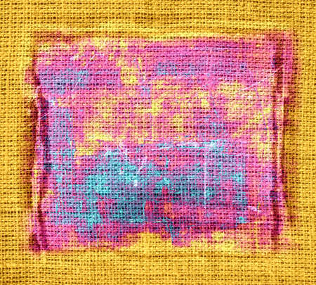 burlap jute fabric canvas textured backgroundの写真素材