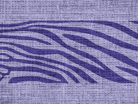 Zebra Skin Print Pattern Burlap Rustic Jute Backgroundの写真素材