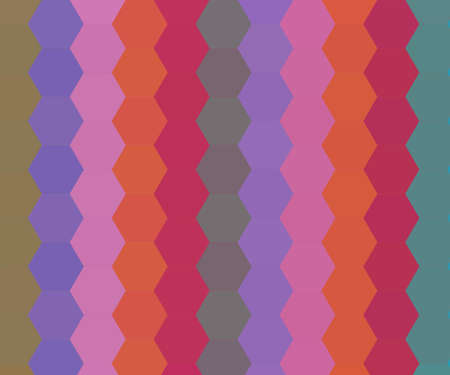 Retro colorful geometric hexagon seamless pattern