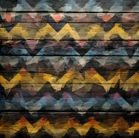 Mosaic abstract art wood texture backgroundの写真素材