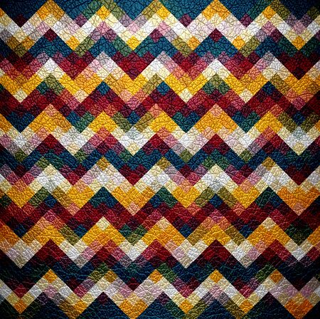 Colorful geometric pattern leather texture backgroundの写真素材