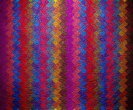 Colorful geometric pattern leather texture background