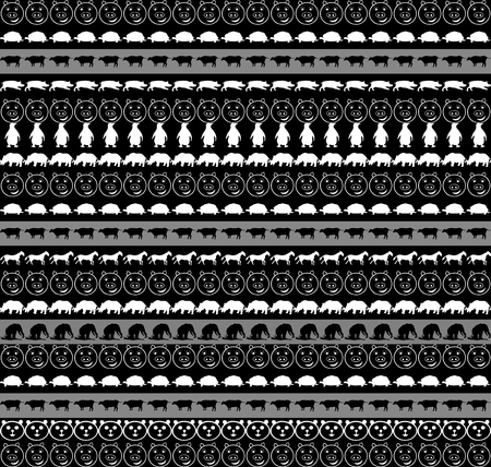 Seamless pattern with animals backgroundの写真素材