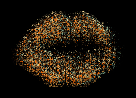 Modern Abstract Art Lipsの写真素材