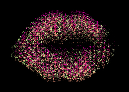 Modern Abstract Art Lipsの写真素材