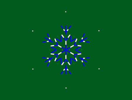 image of snowflakes on a green backgroundの写真素材