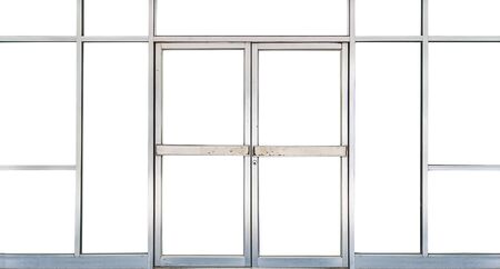 Office Glass door and window into office room with copy spaceの写真素材