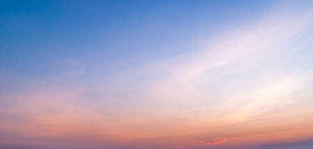 twilight sky with colorful sunset and cloudsの写真素材