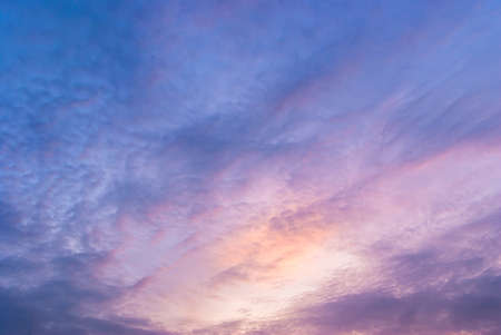 beautiful cloudscape with twilight skyの写真素材