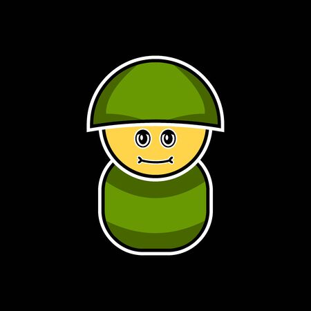 The Cute Little Soldier Illustrationのイラスト素材