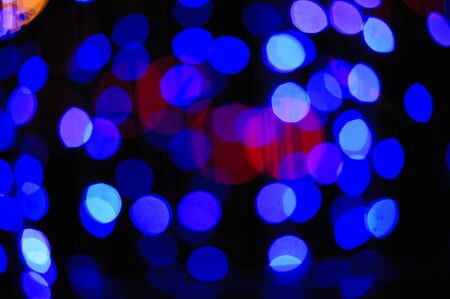 Abstract christmas lights in Bangkok, Thailand.の写真素材