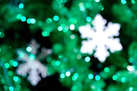 Abstract background christmas tree in street, Bangkok Thailand.の写真素材