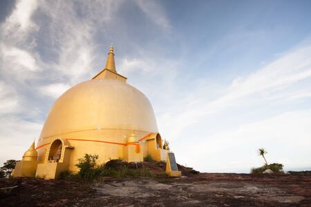 The golden pagoda on Phu Lanka National Forest Nakhon Phanom, Thailand の写真素材