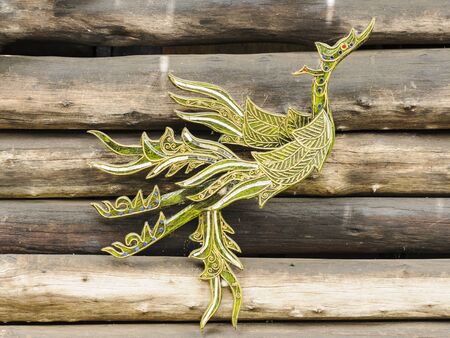 Mythical Thai style handcrafted a swan in rural village, Thailand の写真素材