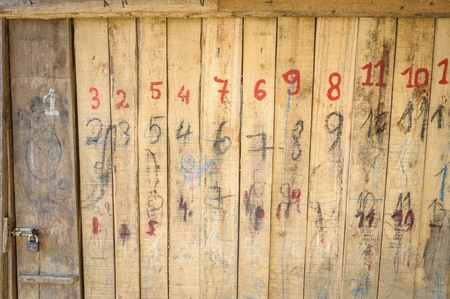 Abstrat old wooden door in countryside.の写真素材
