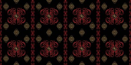 Tribal elegant pattern with hand drawn ethnic symbol golden style colors. Vector illustration for...