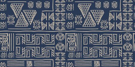 Tribal pattern vector. Seamless ethnic handmade with stripes vector illustration.