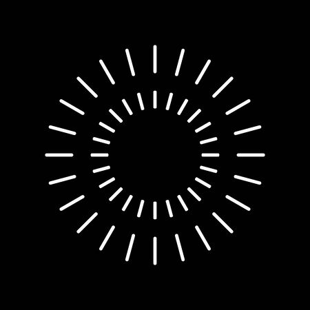 Sunburst vintage style vector. Icon symbol.のイラスト素材