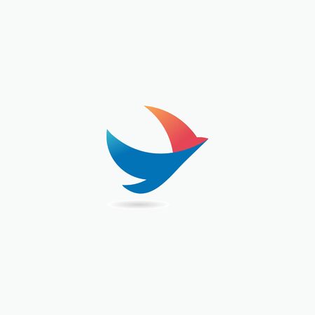 bird logo vector iconのイラスト素材