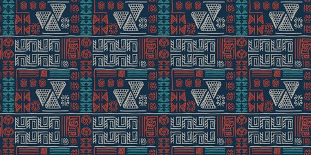 Tribal pattern vector. Seamless ethnic handmade with stripes vector illustration.