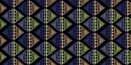 Tribal pattern vector. Seamless ethnic handmade with stripes vector illustration.