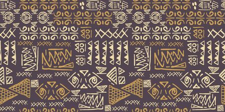 Tribal pattern vector with seamless egyptian symbol ancient style. Vintage illustration background...