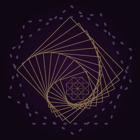 Mandala sacred geometry gold color abstract pattern vector illustration