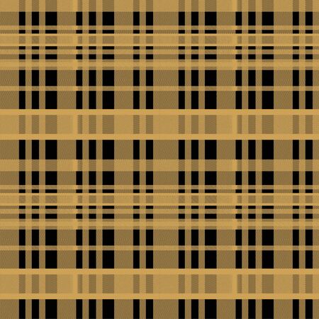 Seamless tartan scottish lumberjack pattern with yellow and black colors.のイラスト素材