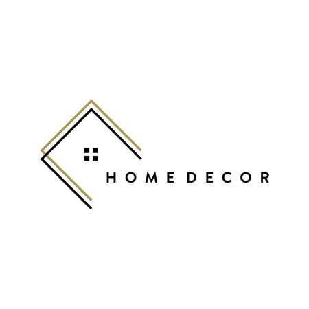 Creative template of Home Decor minimalist logo concept.のイラスト素材