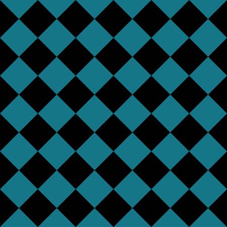 seamless chess pattern black and blueのイラスト素材