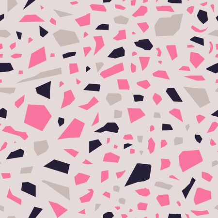 Terrazzo texture seamless colorful feminine colorsのイラスト素材