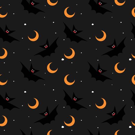 Trendy halloween pattern for kids and baby fashionのイラスト素材