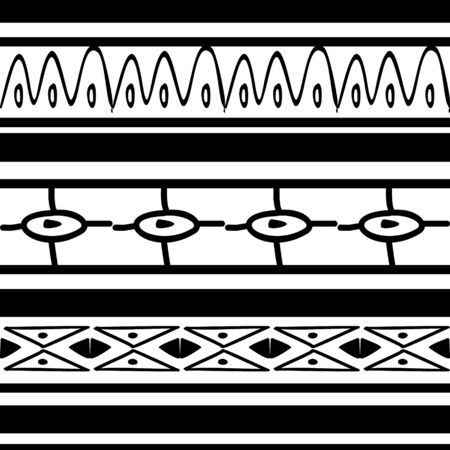 Ikat geometric pattern with tribal background vector texture. Seamless striped motif in Aztec symbol. Hand drawn ethnic with Indian, Scandinavian, Gypsy, Mexican, folk patterns for fashion print and textile wrapping.のイラスト素材