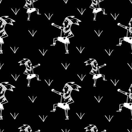 seamless ethnic pattern design. vector illustrationのイラスト素材