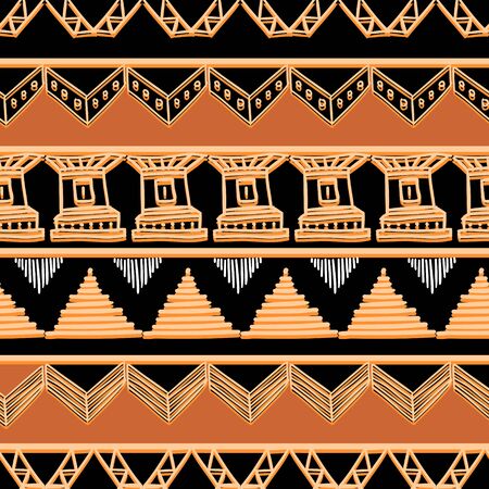 seamless ethnic pattern design. vector illustrationのイラスト素材