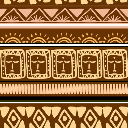 Vector tribal pattern with seamless pastel colors african ethnic background. Good for your textile fashion wrapping and print.のイラスト素材