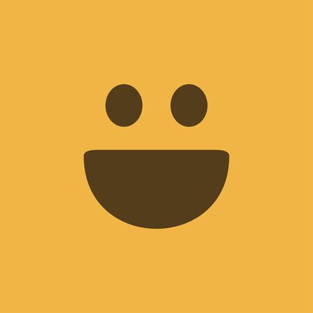 Happy face vector illustration icon smile element yellow colorのイラスト素材