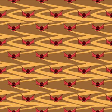 Halloween cute and trendy popular pattern with seamless bat multicolor childish style for fashion and textile print.のイラスト素材