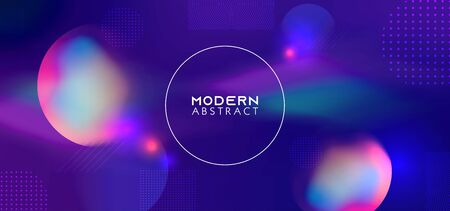 Trendy gradient with dynamic geometric shapes background.のイラスト素材