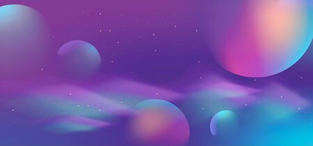 Galaxy abstract background with gradient colorful style.