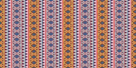 Tribal pattern vector. Seamless ethnic handmade with stripes vector illustration. Background abstract decorative design.のイラスト素材