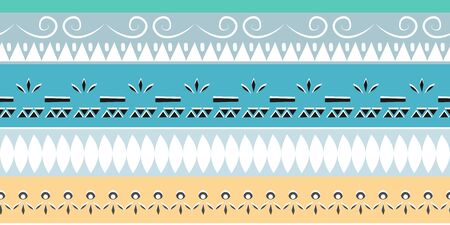 Trendy ethnic tribal seamless pattern  illustration with geometric hand drawn stripes ikat motif batik background multicolor for fashion textile print and wrapping.のイラスト素材